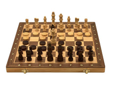 40*40cm Magnetic Chess & Checkers Set Pine Wooden Timber Folding Board 40*40cm Magnetic Chess & Checkers Set Pine Wooden Timber Folding Board - auloves
