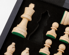 Premium 39*39*2.7cm Chess Set Wooden Timber Folding Black/White Board Rosewood Premium 39*39*2.7cm Chess Set Wooden Timber Folding Black/White Board Rosewood