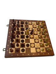 Deluxe 39*39cm Chess & Checkers Set 2 in 1 Rosewood Wooden Timber Folding Board Deluxe 39*39cm Chess & Checkers Set 2 in 1 Rosewood Wooden Timber Folding Board