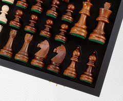 Premium 39*39*2.7cm Chess Set Wooden Timber Folding Black/White Board Rosewood Premium 39*39*2.7cm Chess Set Wooden Timber Folding Black/White Board Rosewood