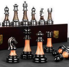 Chess Set 45cm Rosewood Folding Board + Zinc Alloy & Acrylic Pieces Chess Set 45cm Rosewood Folding Board + Zinc Alloy & Acrylic Pieces - auloves