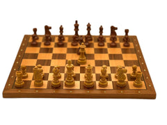 Deluxe 38*38*1.2cm Chess Set Walnut Wooden Timber Unfolding Board with Gloss Pieces Deluxe 38*38*1.2cm Chess Set Walnut Wooden Timber Unfolding Board with Gloss Pieces - auloves