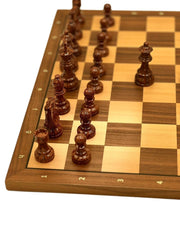 Deluxe 38*38*1.2cm Chess Set Walnut Wooden Timber Unfolding Board with Gloss Pieces Deluxe 38*38*1.2cm Chess Set Walnut Wooden Timber Unfolding Board with Gloss Pieces - auloves