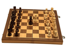 Deluxe 40*40cm Chess & Checker Set Beech Wooden Timber Folding Board Deluxe 40*40cm Chess & Checker Set Beech Wooden Timber Folding Board - auloves