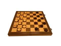 Deluxe 40*40cm Chess & Checker Set Beech Wooden Timber Folding Board Deluxe 40*40cm Chess & Checker Set Beech Wooden Timber Folding Board - auloves