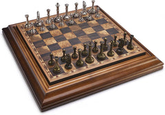 Metal Chess Set with Wooden Detachable 36*36*4.8cm Board Metal Chess Set with Wooden Detachable 36*36*4.8cm Board - auloves