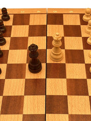 Premium 40cm Magnetic Large Chess Set Wooden Timber Oak Folding Board Beech Premium 40cm Magnetic Large Chess Set Wooden Timber Oak Folding Board Beech - auloves