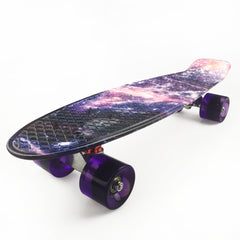 22'' 56cm Dreamy Galaxy New Beginners Cruiser Skateboard Complete Sets 22'' 56cm Dreamy Galaxy New Beginners Cruiser Skateboard Complete Sets - auloves