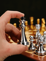 30*30*2.7cm Upscale Metal Chess Set Folding Chessboard Zinc Alloy Pieces Gold&Sliver 30*30*2.7cm Upscale Metal Chess Set Folding Chessboard Zinc Alloy Pieces Gold&Sliver - auloves