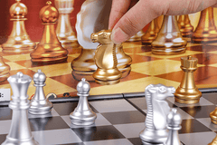 36*36*2cm Magnetic Large Chess Set Gold-Sliver Pieces AU STOCK 36*36*2cm Magnetic Large Chess Set Gold-Sliver Pieces AU STOCK - auloves