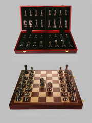 39*39*3.5cm Upscale Metal Chess Set Large Folding Board Zinc Alloy Tinted&Purple Bronze 39*39*3.5cm Upscale Metal Chess Set Large Folding Board Zinc Alloy Tinted&Purple Bronze - auloves
