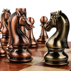 52*52*3.9cm Upscale Metal Chess Set Super Large Folding Board Zinc Alloy Tinted&Purple Bronze 52*52*3.9cm Upscale Metal Chess Set Super Large Folding Board Zinc Alloy Tinted&Purple Bronze - auloves