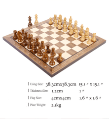 Deluxe 38*38*1.2cm Large Chess Set Walnut Wooden Timber Oak Unfolding Chessboard Deluxe 38*38*1.2cm Large Chess Set Walnut Wooden Timber Oak Unfolding Chessboard - auloves