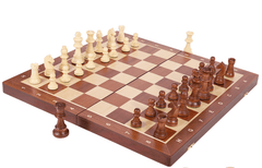 Deluxe 47*47*2.6cm Large Chess Set Sapele Wooden Timber Oak Folding Chessboard Deluxe 47*47*2.6cm Large Chess Set Walnut Wooden Timber Oak Folding Chessboard - auloves