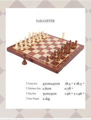 Deluxe 47*47*2.6cm Large Chess Set Sapele Wooden Timber Oak Folding Chessboard Deluxe 47*47*2.6cm Large Chess Set Walnut Wooden Timber Oak Folding Chessboard - auloves