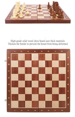 Deluxe 47*47*2.6cm Large Chess Set Sapele Wooden Timber Oak Folding Chessboard Deluxe 47*47*2.6cm Large Chess Set Walnut Wooden Timber Oak Folding Chessboard - auloves