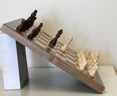 Premium 40*40*2.5cm Magnetic Large Chess Set Wooden Timber Oak Folding Board Walnut Premium 40*40*2.5cm Magnetic Large Chess Set Wooden Timber Oak Folding Board Walnut - auloves
