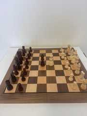 Premium 40*40*2.5cm Magnetic Large Chess Set Wooden Timber Oak Folding Board Walnut Premium 40*40*2.5cm Magnetic Large Chess Set Wooden Timber Oak Folding Board Walnut - auloves