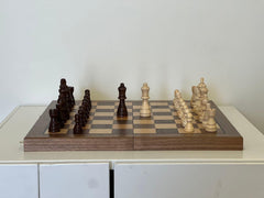 Premium 40*40*2.5cm Magnetic Large Chess Set Wooden Timber Oak Folding Board Walnut Premium 40*40*2.5cm Magnetic Large Chess Set Wooden Timber Oak Folding Board Walnut - auloves