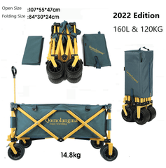 Qomolangma Superior Foldable Camp Wagon Collapsible khaki Qomolangma Superior Foldable Camp Wagon Collapsible khaki - auloves