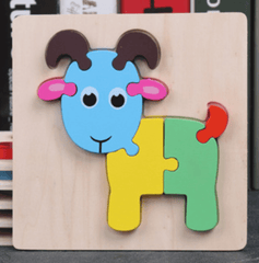 Super Thick Wooden 3D Colorful Jigsaw Puzzle Educational Toy For Kid Animals 2Y+ Super Thick Wooden 3D Colorful Jigsaw Puzzle Educational Toy For Kid Animals 2Y+ - auloves