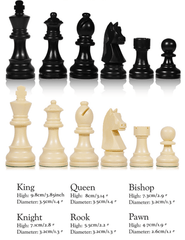 Tournament Chess Set 52x52cm Plastic Pieces with Iron Weighted Leather Chessboard (BW) Tournament Chess Set 52x52cm Plastic Pieces with Iron Weighted Leather Chessboard (BW) - auloves