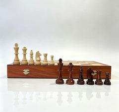 Deluxe 52cm Large Chess Set Sapele Wooden Timber Oak Folding Chessboard