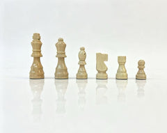 Premium 39cm Magnetic Large Chess Set Wooden Timber Oak Folding Board Sapele