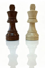 Corinthian 2-in-1 Wooden Chess & Checkers Set with Drawer Design and Extra Queen