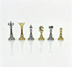 Luxury 40*40*8cm Metal Chess Set with  Drawer Design