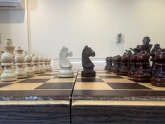 30*30*2.5cm Magnetic Chess Set Wooden Timber Oak Folding Chessboard AU STOCK