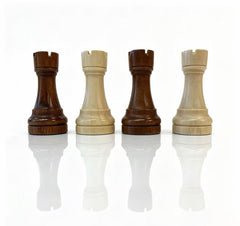 Corinthian 2-in-1 Wooden Chess & Checkers Set with Drawer Design and Extra Queen