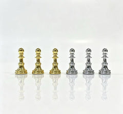 Luxury 40*40*8cm Metal Chess Set with  Drawer Design