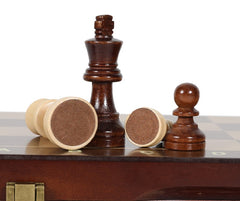 38cm Magnetic Large Chess Set Wooden Timber Oak Folding Chessboard