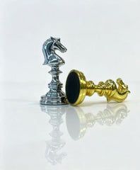 Luxury 40*40*8cm Metal Chess Set with  Drawer Design