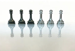 35.5cm Chess Set Wooden Timber Board Drawer Design Metal Pieces