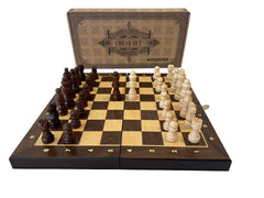 30cm Magnetic Large Chess Set Wooden Timber Oak Folding Chessboard