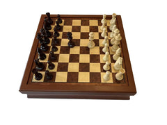 Deluxe 44cm Large Chess Set Drawer Design Wooden Timber