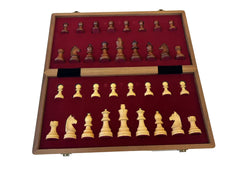 40cm Walnut Magnetic Chess Set Wooden Timber Oak Folding Chessboard