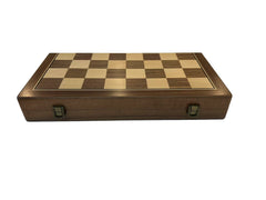 40cm Walnut Magnetic Chess Set Wooden Timber Oak Folding Chessboard
