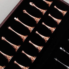 30*30*3.3cm Magnetic Metal Chess Set Folding Leather Board - auloves