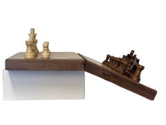 30*30cm Premier Magnetic Wooden Timber Oak Chess Set AU Stock - auloves