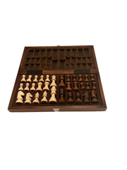 30*30cm Premier Magnetic Wooden Timber Oak Chess Set AU Stock - auloves