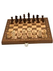 30*30cm Premier Magnetic Wooden Timber Oak Chess Set AU Stock - auloves