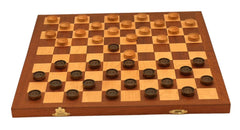 38*38cm Wooden Timber Checkers Set - auloves