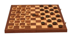 38*38cm Wooden Timber Checkers Set - auloves
