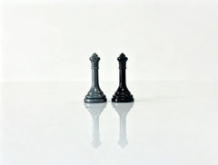 30cm Retro black & Silver Dual-Tone Alloy Foldable Metal Chess Set