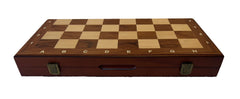 Deluxe 39*39cm Chess & Checkers Set 2 in 1 Rosewood Wooden Timber Folding Board