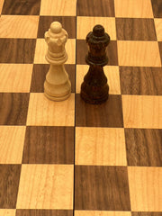 40*40cm Magnetic Chess & Checkers Set Pine Wooden Timber Folding Board - auloves