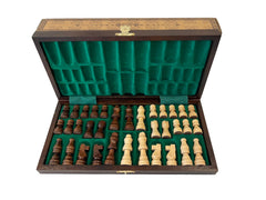 30cm Magnetic Large Chess Set Wooden Timber Oak Folding Chessboard
